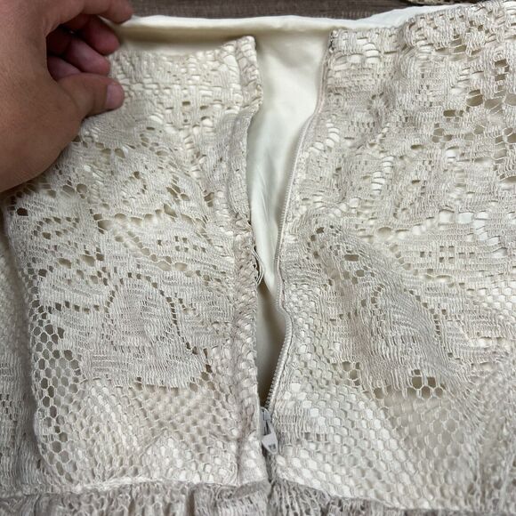 VTG 60’s Lilli Diamond Lace Off The Shoulder Boho Balloon Sleeves Dress Sz M? - Picture 7 of 9